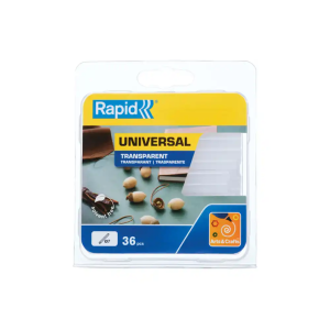 Barra termofusible rapid cola universal 7 mm diametro x 90 mm alto blister de 36 unidades