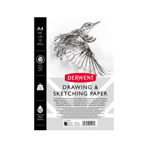 Bloc de dibujo esbozo derwent din a4 30 hojas 165g/m2