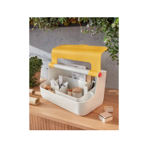 Caja de almacenamiento leitz cosy carry box color amarillo 367x214x196 mm