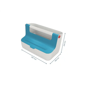 Caja de almacenamiento leitz cosy carry box color azul 367x214x196 mm