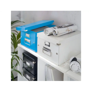 Caja de almacenamiento leitz click&store cd box color azul 143x147x352 mm