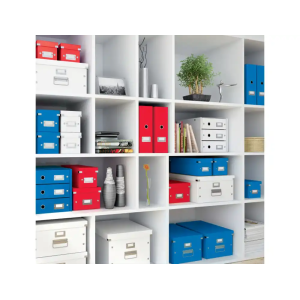 Caja de almacenamiento leitz click&store cd box color azul 143x147x352 mm