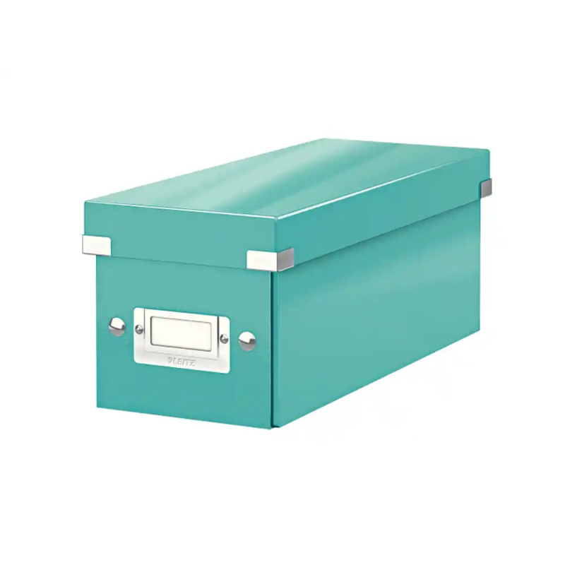 Caja de almacenamiento leitz click&store cd box color turquesa 143x147x352 mm