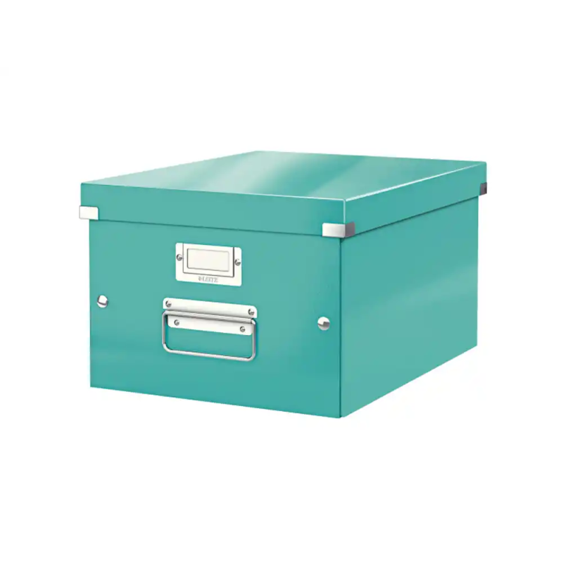 Caja de almacenamiento leitz click&store mediana color turquesa 281x200x369 mm