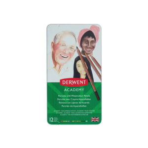 Lapices de colores derwent acuarelable tonos piel caja metalica 12 unidades colores surtidos