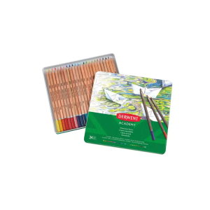 Lapices de colores derwent acuarelable caja metalica 24 unidades colores surtidos