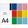 Libreta liderpapel smart a4 48 hojas 75gr horizontal con doble margen colores surtidos