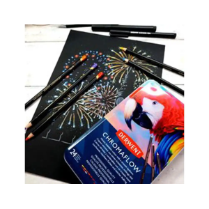 Lapices de colores derwent chromaflow caja metalica 24 unidades colores surtidos