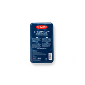 Lapices de colores derwent chromaflow caja metalica 24 unidades colores surtidos