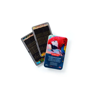 Lapices de colores derwent chromaflow caja metalica 24 unidades colores surtidos