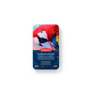 Lapices de colores derwent chromaflow caja metalica 24 unidades colores surtidos