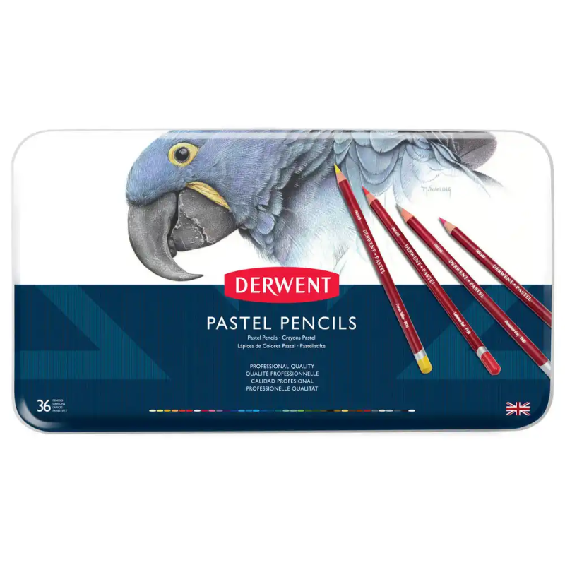 Lapices de colores derwent pastel caja metalica 36 colores surtidos