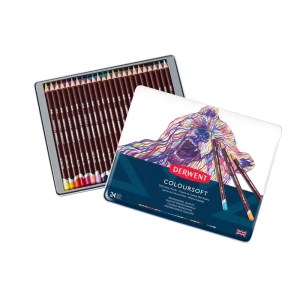 Lapices de colores derwent coloursoft caja de 24 unidades colores surtidos