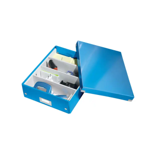 Caja de almacenamiento leitz click&store mediana color azul 280x100x370 mm
