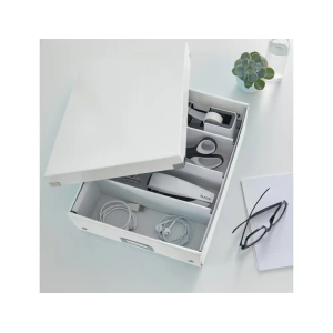 Caja de almacenamiento leitz click&store mediana color blanco 280x100x370 mm