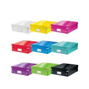 Caja de almacenamiento leitz click&store mediana color blanco 280x100x370 mm