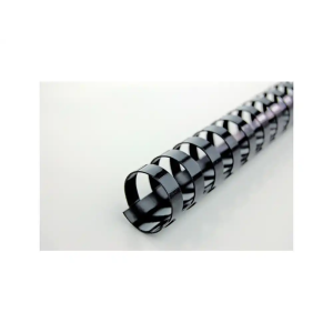 Canutillo gbc plastico 25 mm color negro caja de 50 unidades