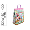 Bolsa para regalo basika papel celulosa 90 gr minnie con asa retorcida tamaño l 320x140x400 mm