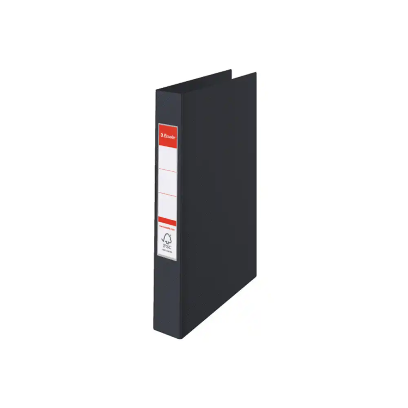Carpeta esselte 4 anillas 25 mm din a4 plastico forrado color negro