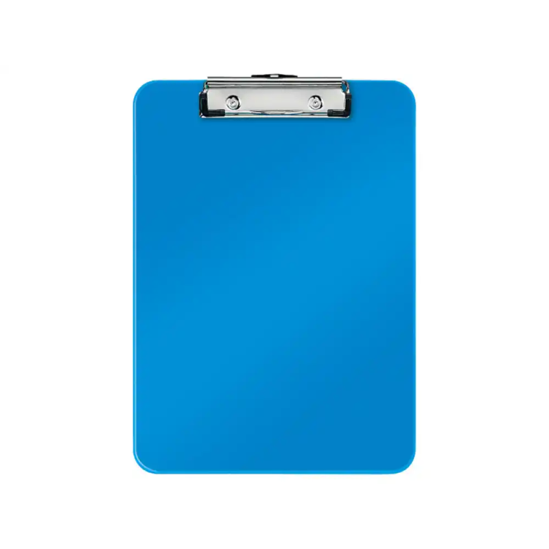 Carpeta leitz wow plastico rigido din a4 con pinza superior color azul