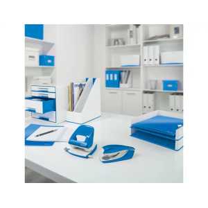 Carpeta leitz wow plastico rigido din a4 con pinza superior color azul