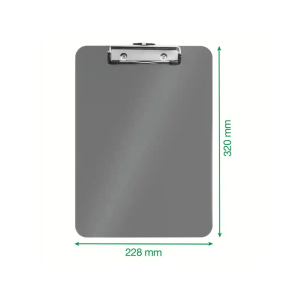 Carpeta leitz wow plastico rigido din a4 con pinza superior color turquesa