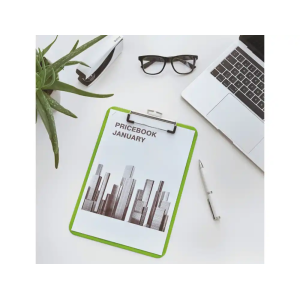 Carpeta leitz wow plastico rigido din a4 con pinza superior color verde