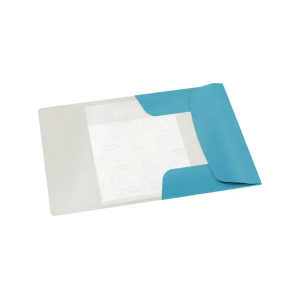 Carpeta leitz cosy gomas tres solapas din a4 carton color azul