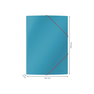 Carpeta leitz cosy gomas tres solapas din a4 carton color azul