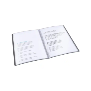 Carpeta esselte escaparate vivida 80 fundas polipropileno tapa flexible din a4 color negro