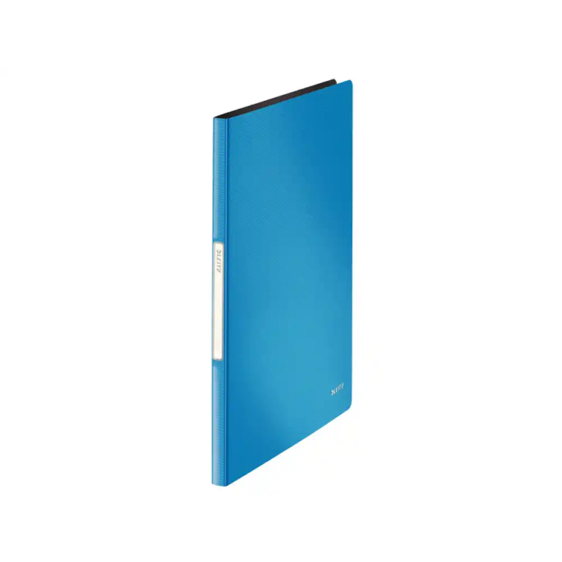 Carpeta leitz escaparate solid 20 fundas polipropileno tapa rigida din a4 color azul