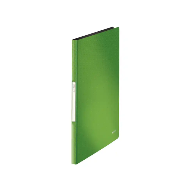 Carpeta leitz escaparate solid 20 fundas polipropileno tapa rigida din a4 color verde