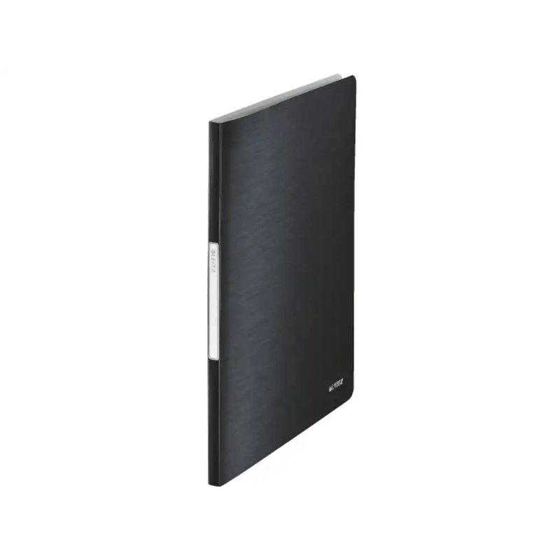Carpeta leitz escaparate style 20 fundas polipropileno tapa rigida din a4 color negro satinado