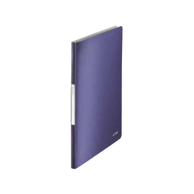 Carpeta leitz escaparate style 40 fundas polipropileno tapa rigida din a4 color azul titan