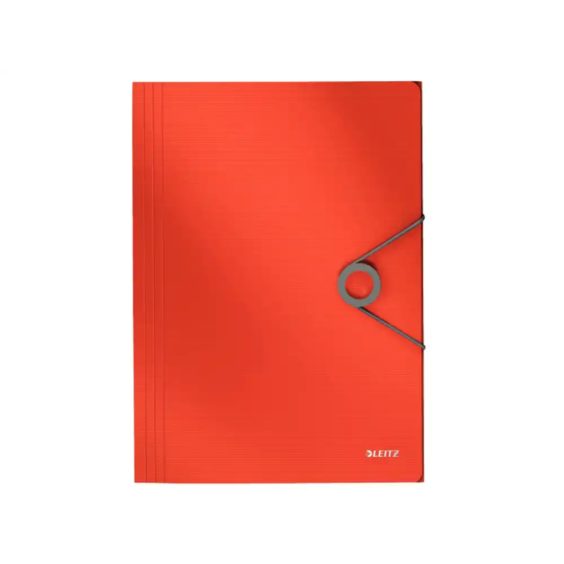 Carpeta leitz solid gomas tres solapas din a4 color rojo