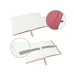 Cuaderno encolado leitz complete tapa dura din a4 80 hojas cuadro 5 mm color rojo