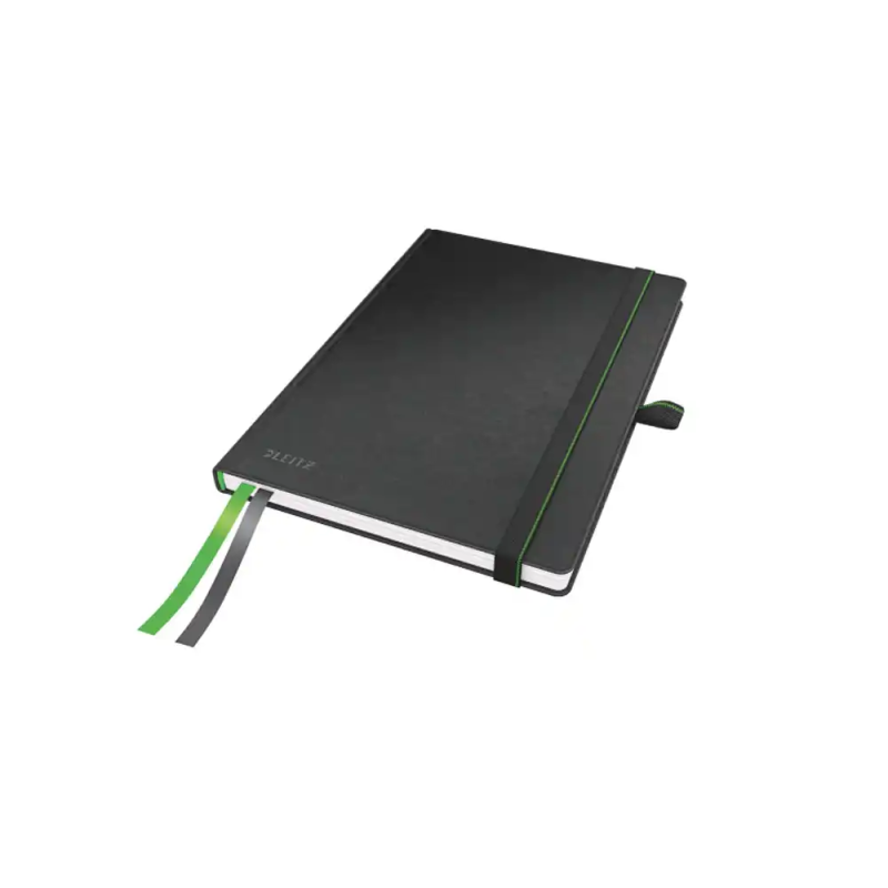 Cuaderno encolado leitz complete tapa dura din a5 80 hojas cuadro 5 mm color negro