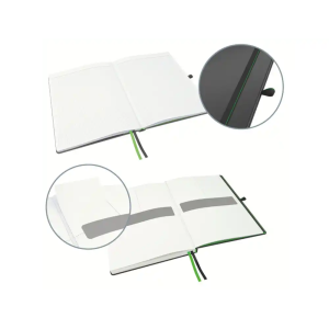 Cuaderno encolado leitz complete tapa dura tamaño ipad 80 hojas cuadro 5 mm color negro