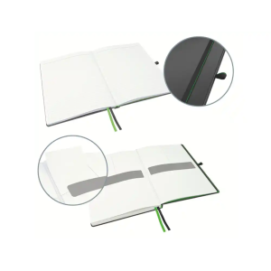 Cuaderno encolado leitz complete tapa dura din a4 80 hojas rayado horizontal color negro