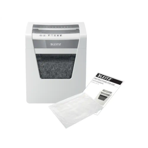 Destructora de documentos leitz iq office p5 capacidad de corte 10 hojas destruye grapas y clips 23 litros