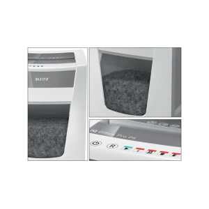 Destructora de documentos leitz iq office pro p5 capacidad de corte 15 hojas destruye grapas y clips 30