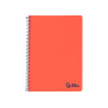 Cuaderno espiral liderpapel a4 wonder tapa plastico 80h 90gr rayado horizontal con margen color rojo