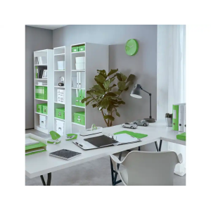 Portarrollo sobremesa leitz wow dual plastico para cintas 33 mt color blanco/verde