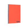 Cuaderno espiral liderpapel a4 wonder tapa plastico 80h 90gr rayado horizontal con margen color rojo