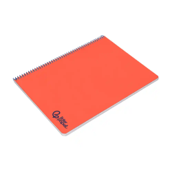 Cuaderno espiral liderpapel a4 wonder tapa plastico 80h 90gr rayado horizontal con margen color rojo