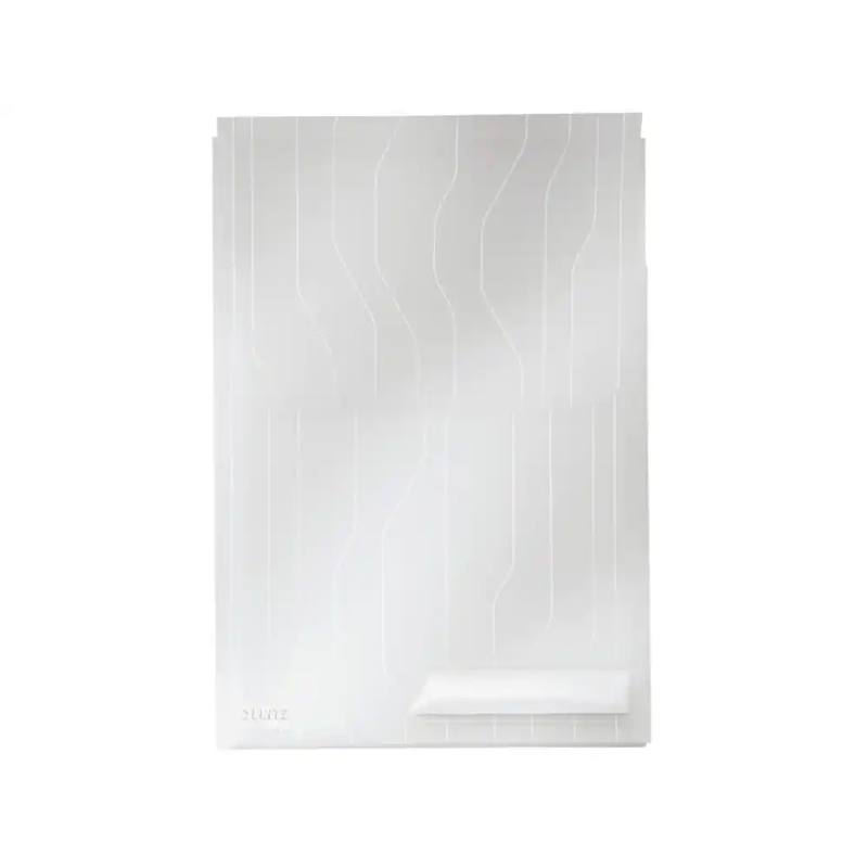 Funda multitaladro leitz polipropileno 200 mc transparente con fuelle din a4 bolsa de 3 unidades