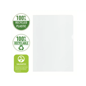 Carpeta dossier uñero esselte din a4 polipropileno reciclado 100 mc piel de naranja transparente caja de