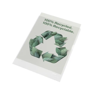 Carpeta dossier uñero esselte din a4 polipropileno reciclado 100 mc piel de naranja transparente caja de