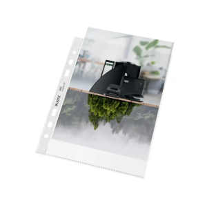 Funda multitaladro leitz recycle din a5 6 taladros polipropileno 100 mc piel de naranja con refuerzo bolsa de