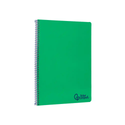 Cuaderno espiral liderpapel a4 wonder tapa plastico 80h 90gr rayado horizontal con margen color verde oscuro